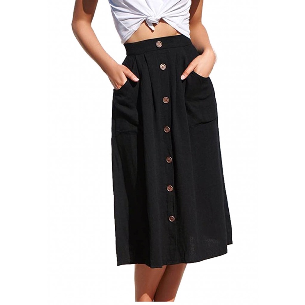 Black Midi Skirt